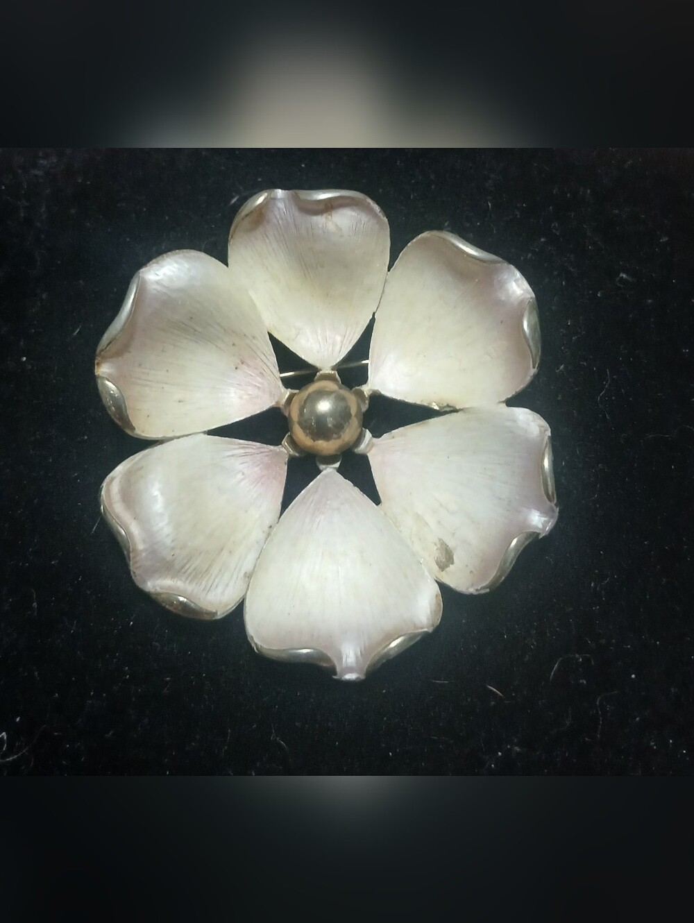 Vintage Enamel Flower Brooch